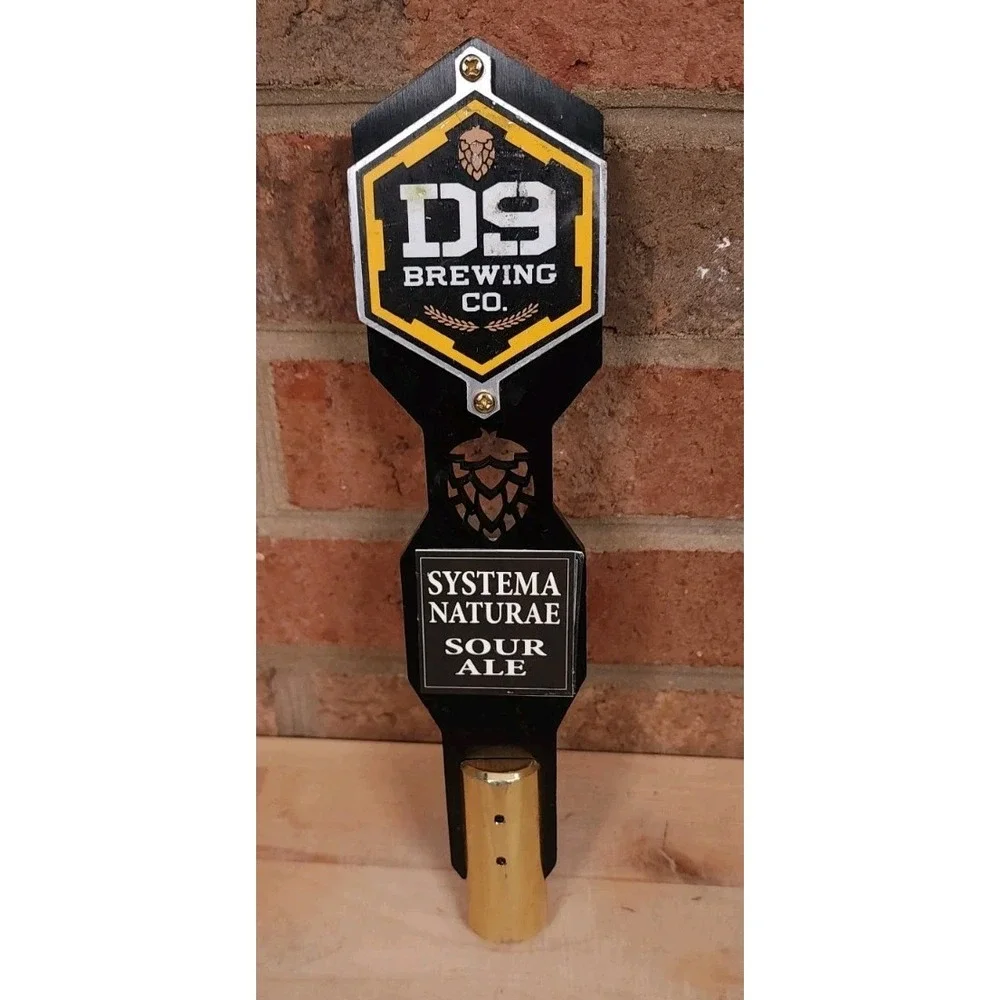D9 Brewing Company Systema Naturae Sour Ale Craft Beer Draft Tap Handle NC